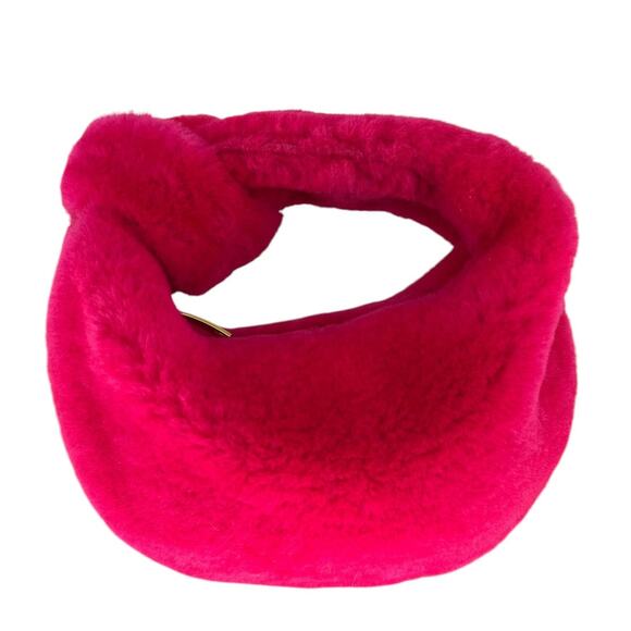 Bottega Veneta Shearling Mini Jodie Bag in Lollipop & Gold - Picture 2 of 15